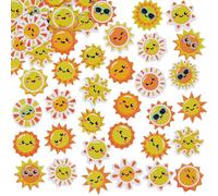 Baker Ross VC141 Sunshine Foam Stickers - Pack of 120, Happy Sun Craft Stickers