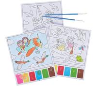 Baker Ross VC156 World Explorer Magic Painting Scenes - Pack of 10, Travel Magic Paint Picture Cards