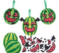 Baker Ross VC181 Summer Halloween Watermelon Mix & Match Decoration Kits - Pack of 8, Ghostly Watermelon Crafts