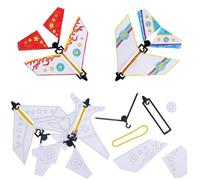 Baker Ross VC215 Make Your Own Flying Wind-up Planes - Pack of 8, Colour-In Flying Plane Toys