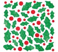 Baker Ross VC355 Felt Holly Leaves & Berries Pack of 200, Christmas Felt Shapes, Holly Craft Embellishments, Kids Christmas Crafts