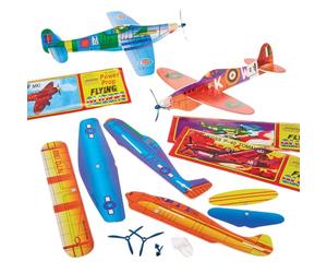 Baker Ross W314 Flying Gliders - Pack of 6, Foam Gliders, Assorted Designs, Toy Planes, Party Bag Fillers, Kids Toys
