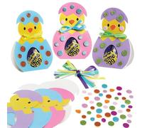 Baker Ross WA123 Easter Chick Chocolate Egg Holders - Pack of 10, Fun Foam Kits for Easter Decorations