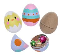 Baker Ross WA142 Design Your Own Craft Eggs - Pack of 5, Paper Mâché Craft Kits for Personalised Easter Eggs
