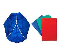 Baker Ross Wipe-Clean Long Sleeved Apron Age 5-6 (Each) (EV789Z) and Heavy Duty Splash Mats(FE435)