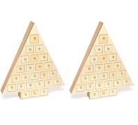 Baker Ross Wooden Advent Tree (Pack of 2), Perfect for Children to Design and Decorate, Ideal for School, Craft Groups and Home Crafting