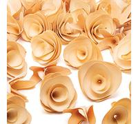Baker Ross Wooden Flower Heads - Pack of 40, Craft Kits for Kids (AT545)