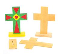 Baker Ross Wooden Stand Up Crosses - Pack of 4, Easter Crafts, Craft For Kids (AC638)