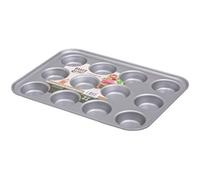 Baker & Salt® 12 Cup Cupcake Baking Tin Pudding Mould, Non-Stick Dishwasher Safe