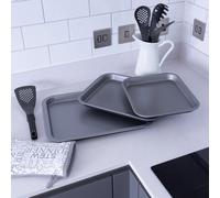 Baker & Salt Classic Non-Stick 3 Piece Oven Tray Set - 1X 30Cm, 1X 36Cm, 1X 41Cm