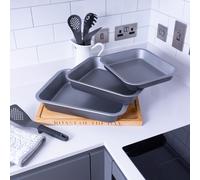 Baker & Salt Classic Non-Stick 3 Piece Roaster Set in Black Baker & Salt Black