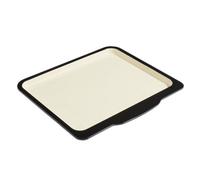 Baker & Salt Country Enamel 37Cm Shallow Baking Dish Oven Tray Roasting Tin Black/cream