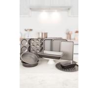 Baker & Salt Non-Stick 10 Piece Large Family Bakeware Set Silver Baker & Salt Silver