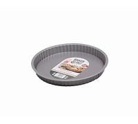 Baker & Salt Non-Stick Fluted Quiche/Flan Tin with Loose Base, 23.5cm Made in UK