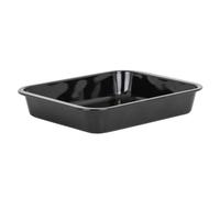 Baker & Salt Wham Enamel Roaster 360mm Black | Stain-resistant double-enamelled coating prevents food sticking, cleans easily, and handles commercial kitchen use.