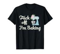 Baker Sassy Quote Floral Mixer Kitchen Humor Design T-Shirt
