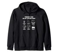 Baker Sourdough Bread Recipe Humor Spare Time Baking Lover Zip Hoodie