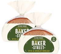 Baker Street Rye & Wheat Bread, Medium Sliced Sourdough Loaf, High in Fibre, 500g, Pack of 2