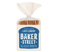 Baker Street Sliced White Bread 14 Slices 550g Pack of 1 Medium Sliced No Crust Toast Soft Loaf Long Life with Welari Thank You Card | (1pack) (550g)