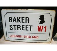 Baker Streetsherlock Holmes W1 London Outdoor Decoration Plaque 8X12 inch