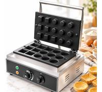 Baker Tartlet Shell Machine, 8-Round | 7-Square + 8-Round Tart Crust Maker, 1550W Double-Sided Heating for Bakery(7Square+8Round)