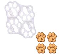 BAKERLOGY 4-in-1 Small Cute Paw Print Cookie Cutter - Embossed Dog Paw with Heart Biscuit Stamp for Puppy Treats, Pet Adoption Bakes, Animal Rescue Events, and Dog-Lover Cake Decorating