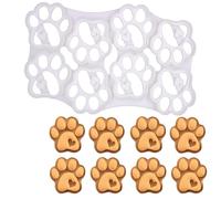 BAKERLOGY 8-in-1 Small Cute Paw Print Cookie Cutter - Embossed Dog Paw with Heart Biscuit Stamp for Puppy Treats, Pet Adoption Bakes, Animal Rescue Events, and Dog-Lover Cake Decorating