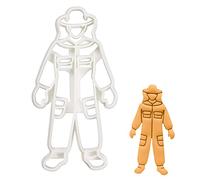 BAKERLOGY Beekeeper Suit Cookie Cutter - Detailed Biscuit Cutter Design for Baking and Crafts, Ideal on Fondant, Dough, Clay