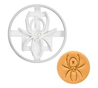 BAKERLOGY Black Widow Spider Cookie Cutter - Detailed Biscuit Cutter Design for Baking and Crafts, Ideal on Fondant, Dough, Clay