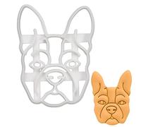 BAKERLOGY Boston Terrier Face Cookie Cutter - Detailed Biscuit Cutter Design for Baking and Crafts, Ideal on Fondant, Dough, Clay