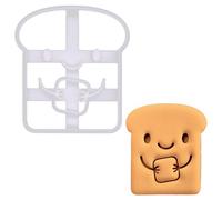 BAKERLOGY Butter Toast Cookie Cutter - Detailed Biscuit Cutter Design for Baking and Crafts, Ideal on Fondant, Dough, Clay