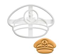 BAKERLOGY Captain's Hat Cookie Cutter - Detailed Biscuit Cutter Design for Baking and Crafts, Ideal on Fondant, Dough, Clay