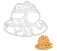 BAKERLOGY Croaking Toad Cookie Cutter - Detailed Biscuit Cutter Design for Baking and Crafts, Ideal on Fondant, Dough, Clay
