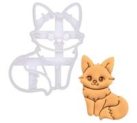 BAKERLOGY Cute Fox Portrait Cookie Cutter - Embossed Woodland Animal Biscuit Cutter for Enchanted Forest Bakes, Baby Showers, Whimsical Cakes, and Wildlife-Themed Decorating