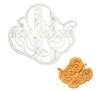 BAKERLOGY Cute Octopus Cookie Cutter - Detailed Biscuit Cutter Design for Baking and Crafts, Ideal on Fondant, Dough, Clay