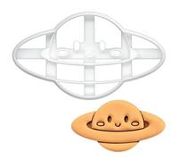 BAKERLOGY Cute Saturn Planet Cookie Cutter - Bake Astronomy Themed Treats - Detailed Biscuit Cutter Design for Baking and Crafts, Ideal on Fondant, Dough, Clay