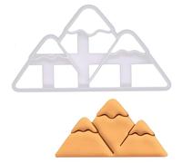BAKERLOGY Cute Snowy Mountain Cookie Cutter - Bake Cute Christmas Treats - Detailed Biscuit Cutter Design for Baking and Crafts, Ideal on Fondant, Dough, Clay