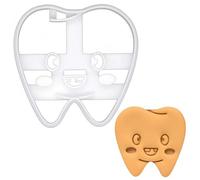 BAKERLOGY Cute Tooth Cookie Cutter - Detailed Biscuit Cutter Design for Baking and Crafts, Ideal on Fondant, Dough, Clay