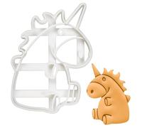 BAKERLOGY Cute Unicorn Cookie Cutter - Detailed Biscuit Cutter Design for Baking and Crafts, Ideal on Fondant, Dough, Clay