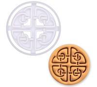 BAKERLOGY Dara Celtic Shield Knot Cookie Cutter - Biscuit Mold for Irish Heritage, Weddings & St. Patrick’s Day Baking
