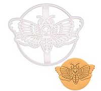 BAKERLOGY Death's-Head Hawk-Moth Cookie Cutter - Detailed Biscuit Cutter Design for Baking and Crafts, Ideal on Fondant, Dough, Clay