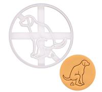BAKERLOGY Dog Pooping Sign Cookie Cutter - Detailed Biscuit Cutter Design for Baking and Crafts, Ideal on Fondant, Dough, Clay