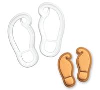 BAKERLOGY Elf Footprints Cookie Cutters - Christmas Elf Shoe Prints Biscuit Molds for Festive Baking, Holiday Trails & Fondant Decorations