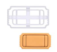 BAKERLOGY Event Ticket Cookie Cutter - Bake Admit One Movie Night or Carnival Themed Cookies for Parties and Celebrations, Detailed Design for Baking and Crafts, Ideal on Fondant, Dough, Clay