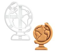 BAKERLOGY Globe Cookie Cutter - Detailed Biscuit Cutter Design for Baking and Crafts, Ideal on Fondant, Dough, Clay