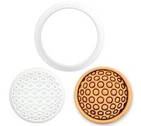 BAKERLOGY Golf Ball Mini Cookie Cutter & Stamp Set - Dimpled Sports Fondant Embosser for Cookies, Cupcake Toppers, Golfer Birthday, Father’s Day, Retirement, Country Club & Tournament Baking