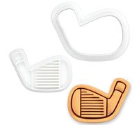 BAKERLOGY Golf Iron Mini Cookie Cutter & Stamp Set - Golf Club Fondant Embosser for Cookies, Cupcake Toppers, Golfer Birthday, Father’s Day, Retirement, Country Club & Tournament Baking