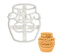 BAKERLOGY Honey Pot Cookie Cutter - Detailed Biscuit Cutter Design for Baking and Crafts, Ideal on Fondant, Dough, Clay