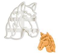 BAKERLOGY Horse Head Cookie Cutter - Detailed Biscuit Cutter Design for Baking and Crafts, Ideal on Fondant, Dough, Clay