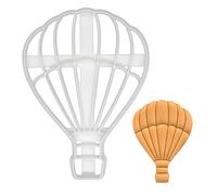 BAKERLOGY Hot Air Balloon Cookie Cutter - Detailed Biscuit Cutter Design for Baking and Crafts, Ideal on Fondant, Dough, Clay